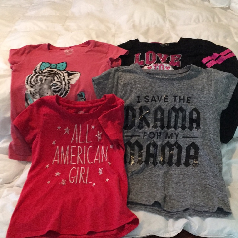 Four short sleeve size 10 girls shirts